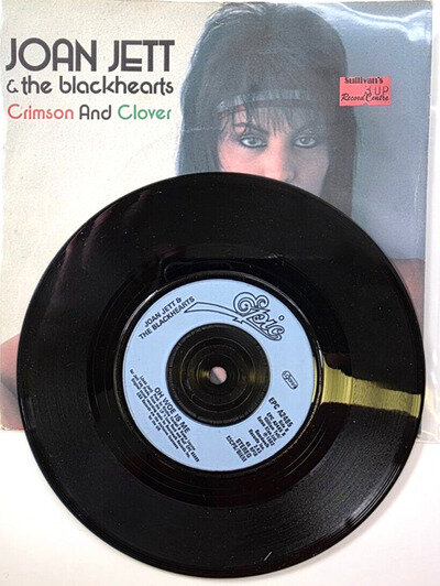 Joan Jett & The Blackhearts Crimson And Clover 7" vinyl record in picture sleeve