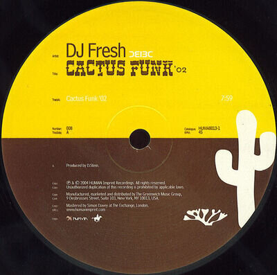 DJ Fresh* - Cactus Funk '02 (12") (Very Good (VG)) Human Imprint Recordings - HU