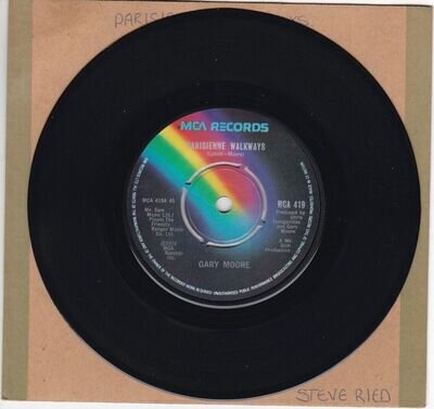 GARY MOORE / PHIL LYNOTT - PARISIENNE WALKWAYS 7" 1978 MCA 419 Plays VG+