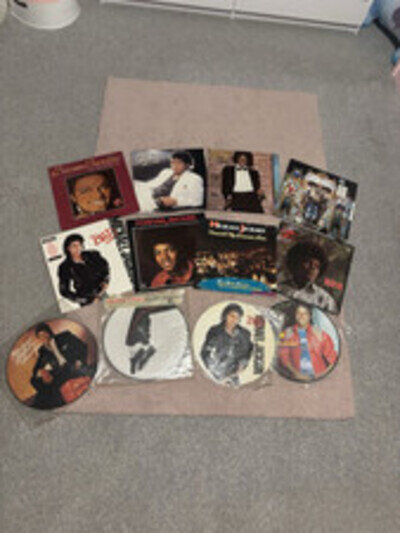 Michael Jackson Bundle Of 12 LP Vinyl Records, Mixed Titles, Picture Discs