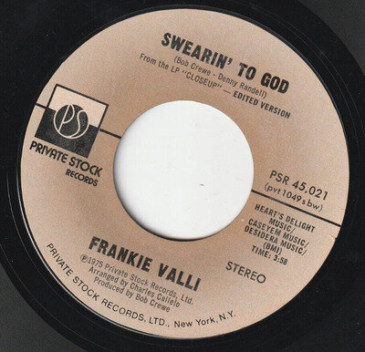 FRANKIE VALLI SWEARIN' TO GOD US ISSUE NICE COPY