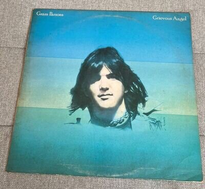 Gram Parsons Grievous Angel Original 1974 UK Vinyl LP K54018 VG+ Emmylou Harris