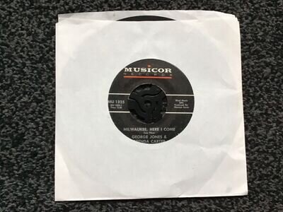 GEORGE JONES & BRENDA CARTER - MILWAUKEE, HERE I COME 1968 MUSICOR MU 1325 VG+