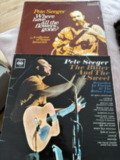 Pete Seeger Where Have All The Flowers Gone 1970 LP The Bitter & Sweet Vinyl X 2