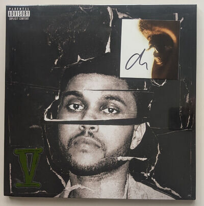 The Weeknd: Signed Artcard + Beauty Behind The Madness YELLOW BLACK Double-Vinyl