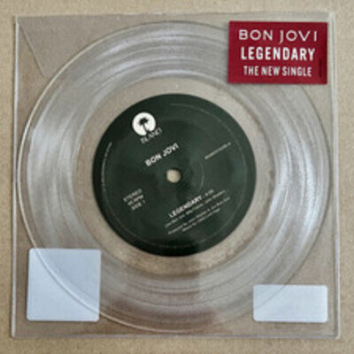 Bon Jovi Legendary Limited Translucent 7" Clear Vinyl Single Jon Forever