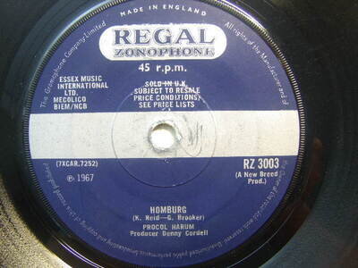 Procol Harum – Homburg 1967 7” Regal Zonophone RZ 3003