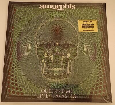 Amorphis QUEEN OF TIME LIVE AT TAVASTIA Green MARBLES VINYL LP 2023