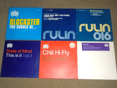 6 x 12" Ministry Of Sound Records Vinyl Collection... HOUSE..JOBLOT