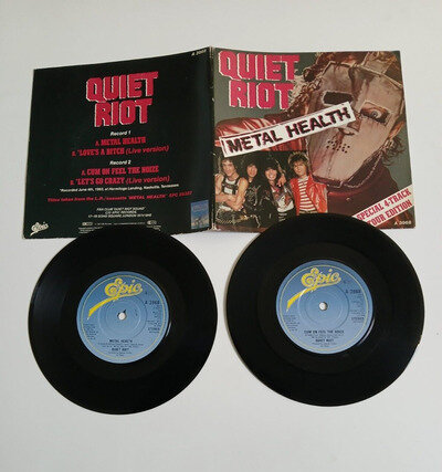 QUIET RIOT METAL HEALTH GATEFOLD VINYL 7" SINGLE EPI UK 1983 DISCS EXCELLENT