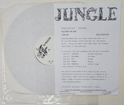 Christian Death 'Zero Sex' 12" 1989 TEST PRESSING - very limited