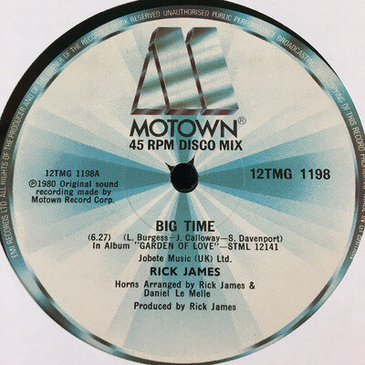 RICK JAMES BIG TIME 12'' VINYL MOTOWN RECORDS 12TMG1198 1980 UK FIRST PRESS FUNK