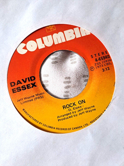 David Essex - Rock On 7" Vinyl single EX 1973 (USA)