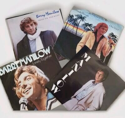 Barry Manilow - 7" Inch Singles, Job Lot, Bundle 1980's EXC Tested/Listed/Graded