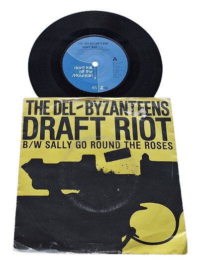 The Del-Byzanteens 1982 Draft Riot UK45 New Wave 1st Press Vinyl