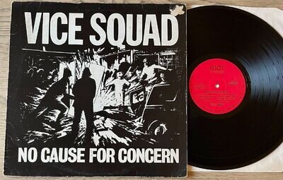 VICE SQUAD NO CAUSE FOR CONCERN LP RIOT RECORDS (1981) A1 B1 VG+ ROCK PUNK UK