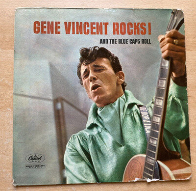 GENE VINCENT ROCKS! AND HIS BLUE CAPS ROLL - UK LP - 1958 - T 970 - PLAYS VG+