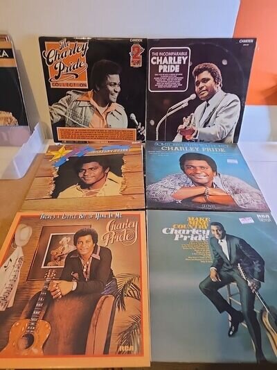 SUPERB LOT  OF 6 CHARLEY PRIDE 12" VINYL LP ALBUMS   VG+ TO EX FREE POST