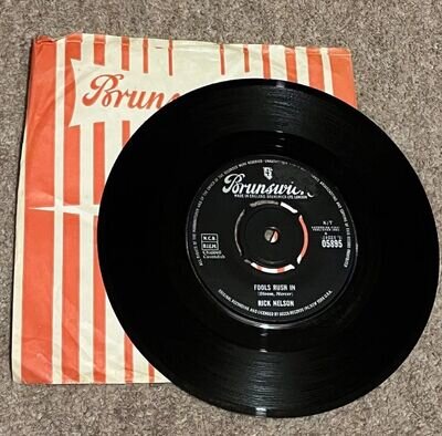 Ricky Nelson Fools Rush In / Down Home 7” Vinyl