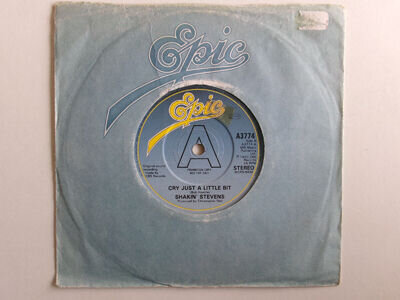 SHAKIN STEVENS CRY JUST A LITTLE BIT LOVE ME TONIGHT EPIC A3774 ROCKABILLY PROMO