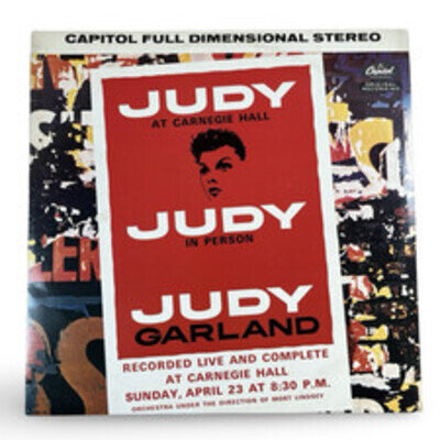 Judy Garland Judy In Person Live At Carnegie Hall Double LP Album Vinyl Record