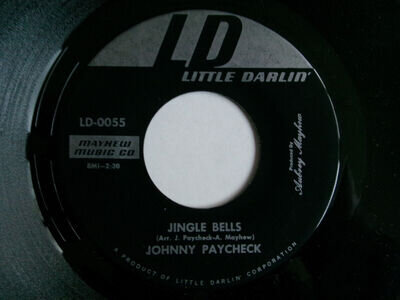 JOHNNY PAYCHECK JINGLE BELLS THE OLD YEAR IS GONE LITTLE DARLIN LD-0055 COUNTRY