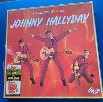 JOHNNY HALLYDAY - LA COFFRET D'OR - Ltd Edition RSD Box Set - GOLD LP+CD+TAPE
