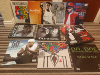 20 Rap Hip-Hop Vinyl Records - Jay-Z,Sean Paul, Chris, 50 Cent,Eminem & More!