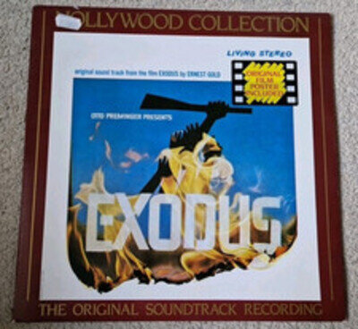 EXODUS SOUNDTRACK LP - POSTER - ERNEST GOLD