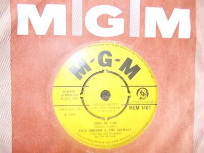 MINT UK MGM 45 - ERIC BURDON & THE ANIMALS - "RING OF FIRE" / "I'M AN ANIMAL"