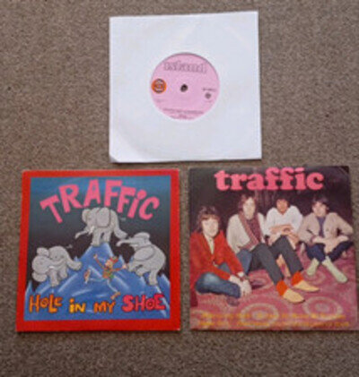 TRAFFIC 3 7" SINGLES - HOLE IN MY SHOE, HERE WE GO AROUND THE MULBERRY BUSH
