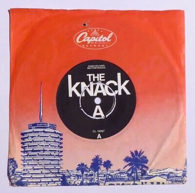 The Knack My Sharona c/w Let Me Out 7” vinyl DEMO PROMO Record – 4-prong centre