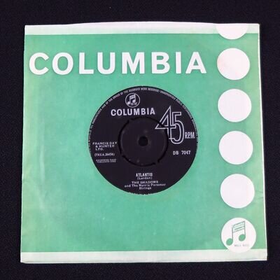 The Shadows Atlantis (Columbia, MINT ARCHIVE UNPLAYED) 7"