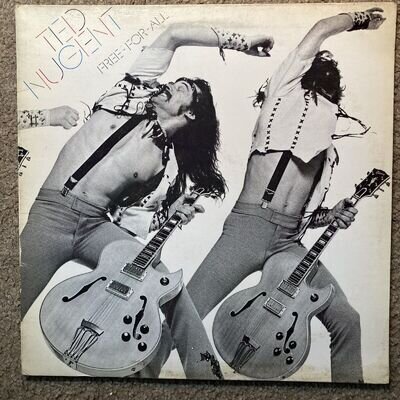 Ted Nugent - Free For All Original Gatefold Vinyl LP EPC81397 1976 EX/VG