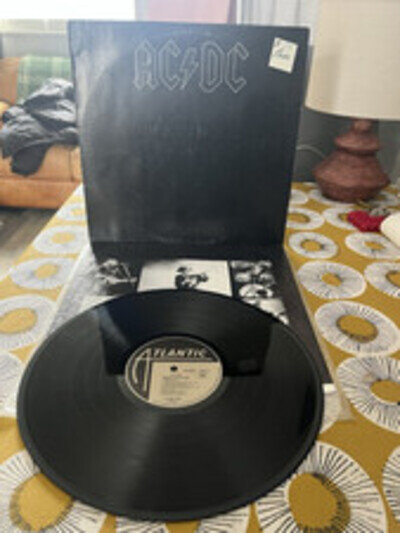 AC/DC Back In Black LP UK Atlantic 1980 in embossed sleeve with inner VG/VG