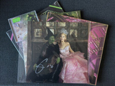 Wicked LP Vinyl Set & Signed Art Card Ariana Grande & Cynthia Erivo Autographed