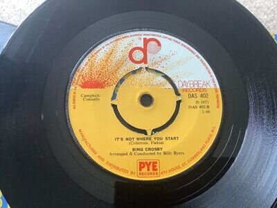 BING CROSBY - IT’S NOT WHERE YOU START - UK DAYBREAK 1973 GREAT JAZXY SWING EX