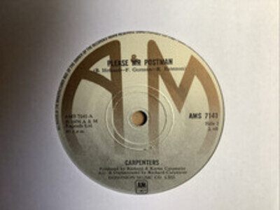 CARPENTERS 7”SINGLE PLEASE MR POSTMAN.USED.