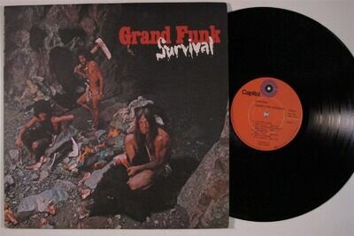 GRAND FUNK RAILROAD Survival CAPITOL LP VG++ textured cover with pics l
