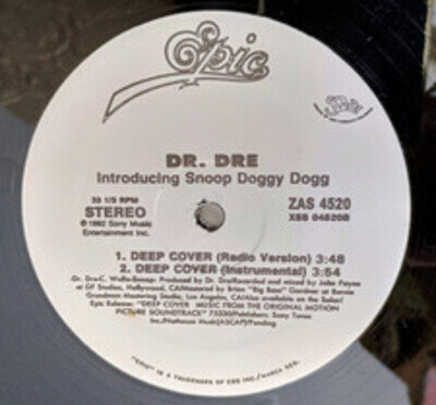 Dr Dre Inc Snoop Doggy Dogg-Deep Cover 12” Vinyl