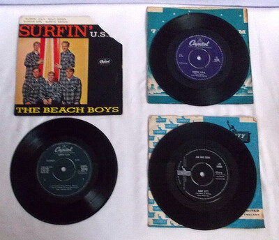 BEACH BOYS Surfin' USA EP x 2 Singles Beach Boys & Jan & Dean