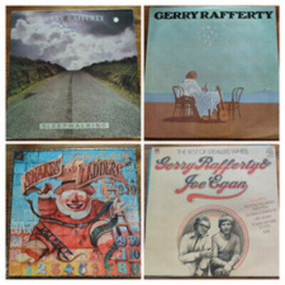 4 X Gerry Rafferty Albums Records Snakes & Ladders, Sleepwalking, Steelers Wheel