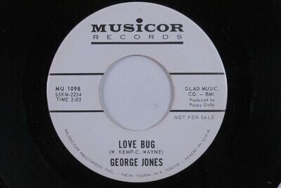 Country 45 GEORGE JONES Love Bug MUSICOR VG++ promo HEAR d