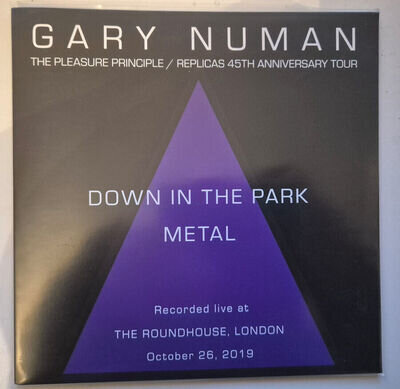 GARY NUMAN DOWN IN THE PARK METAL (LIVE) COLOURED VINYL 7" RARE SINGLE