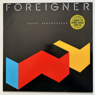 Foreigner : Agent Provocateur 1984 EU black vinyl LP EX/EX embossed sleeve