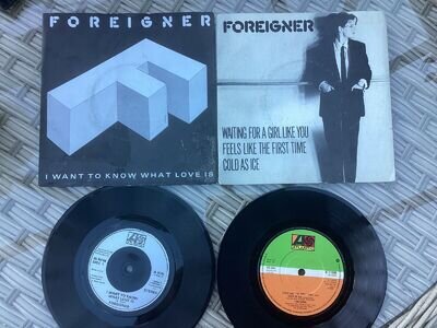 FOREIGNER x2- I Want To Know What Love Is /Waiting for a girl like you 7”Singles