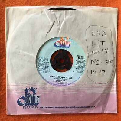 Ambrosia- Magical Mystery Tour- Cowboy Star- 20th Century Records 7” 1976