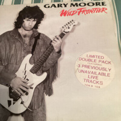 Vintage 7" single vinyl records limited double pack - Gary Moore Wild Frontier