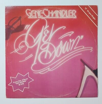 Gene Chandler Get Down 1978 12” Vinyl Single Record 45 FUNK SOUL DISCO VG/VG