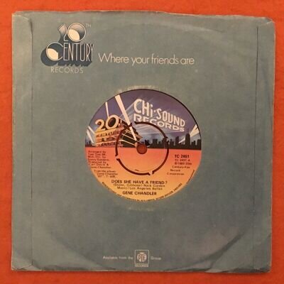 Gene Chandler- Does She Have A Friend? - 20th Century Records 7” 1980